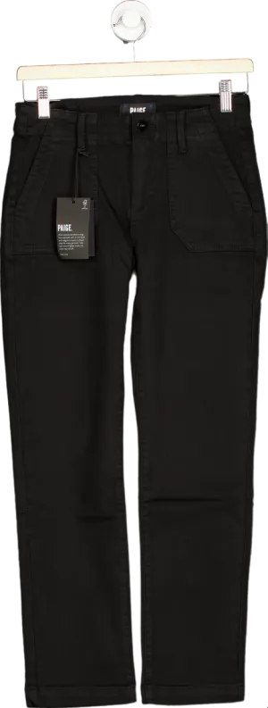 Paige Black mid-rise straight leg Mayslie Jeans UK W25