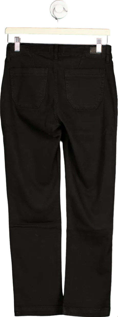Paige Black mid-rise straight leg Mayslie Jeans UK W25