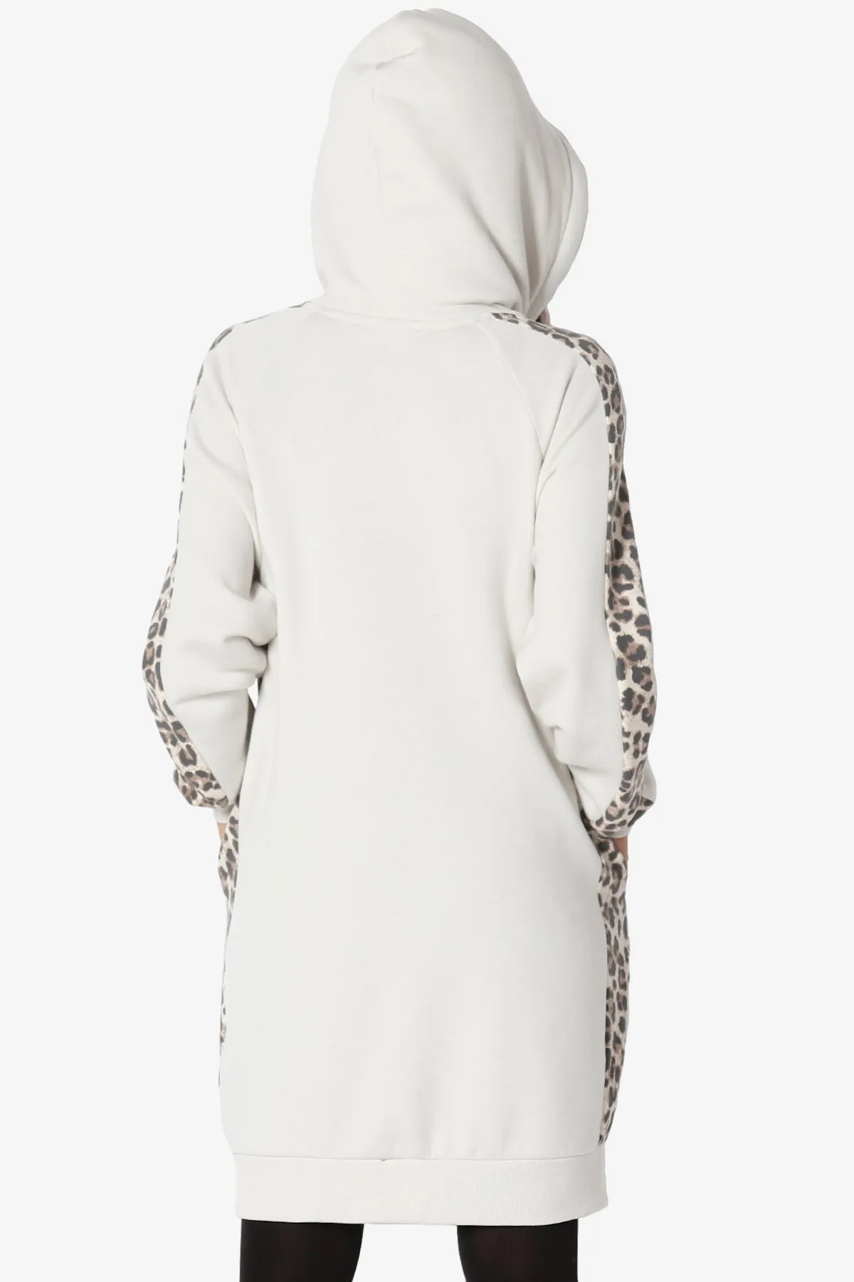 Parigi Leopard Accent Soft Longline Hoodie