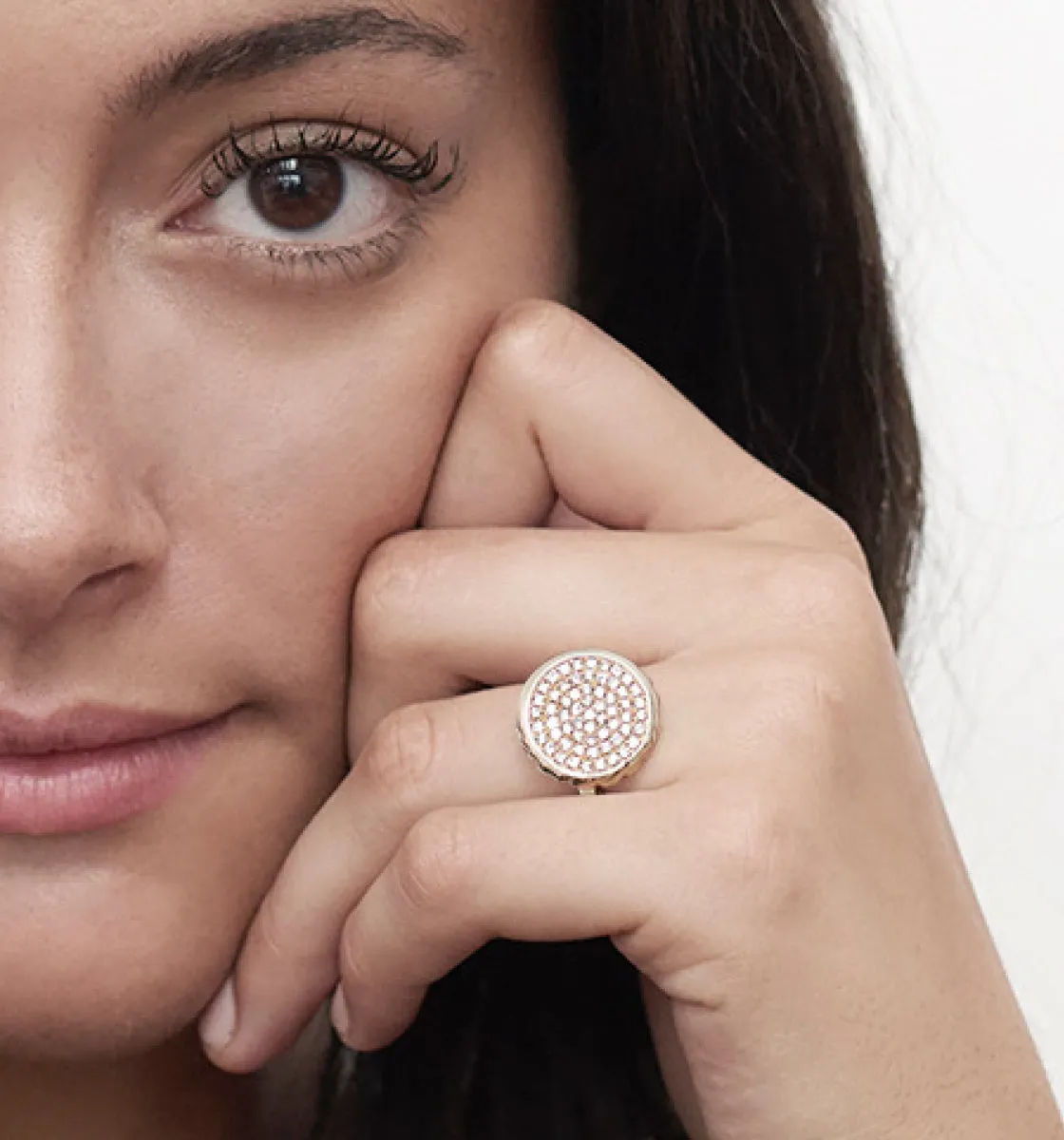 Pave Nailhead Ring