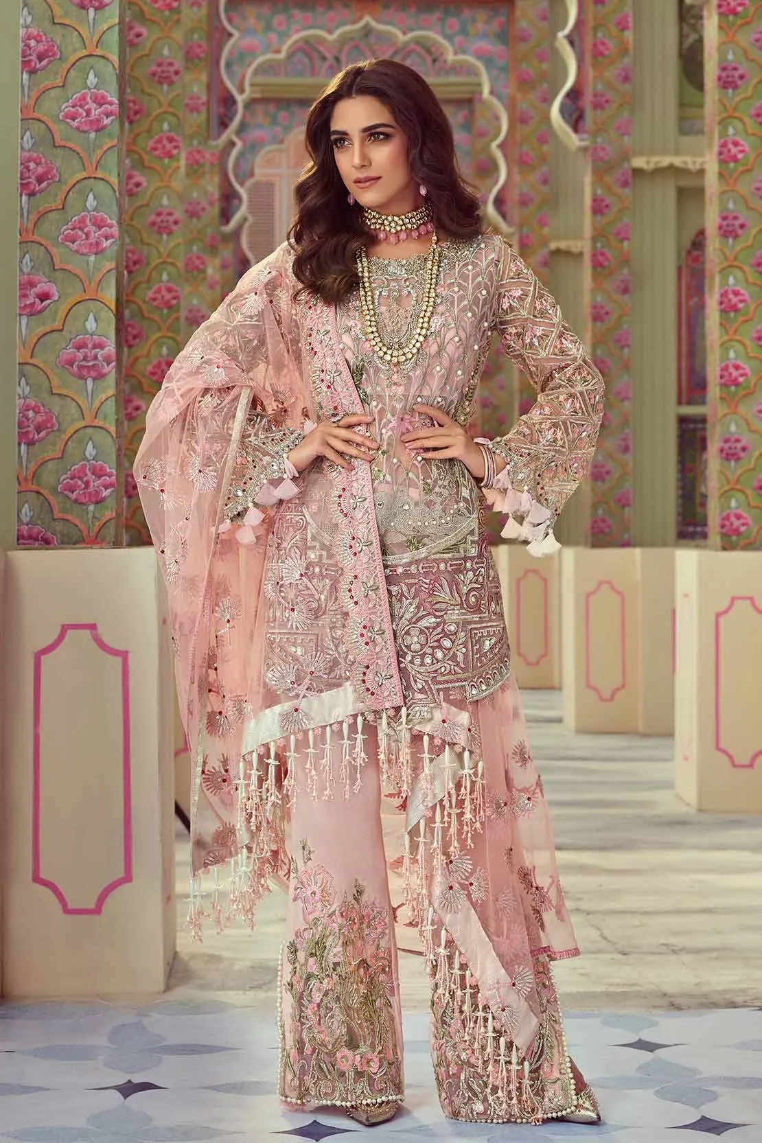 Pink Nikah Outfit by Crimson Model# C 1785