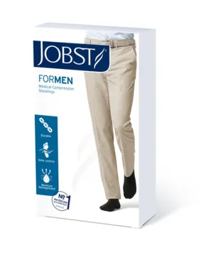PR/1 JOBST MEDICAL LEG WEAR, MEN, KNEE HIGH, RIBBED, 20-30MMHG, MD, KHAKI, CLOSED TOE