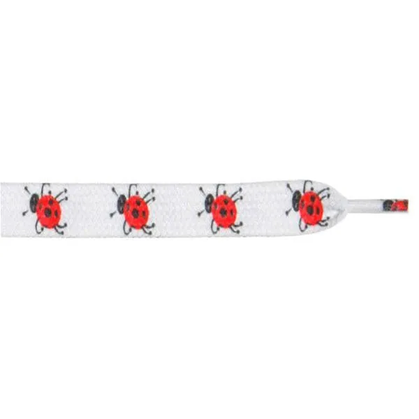 Printed 3/8" Flat Laces - Lady Bug (1 Pair Pack) Shoelaces