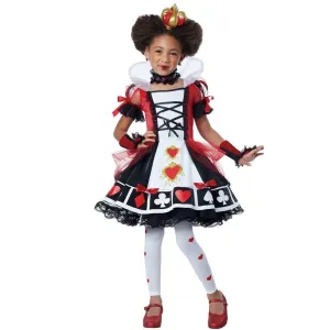 Queen Of Hearts Deluxe Girls Costume