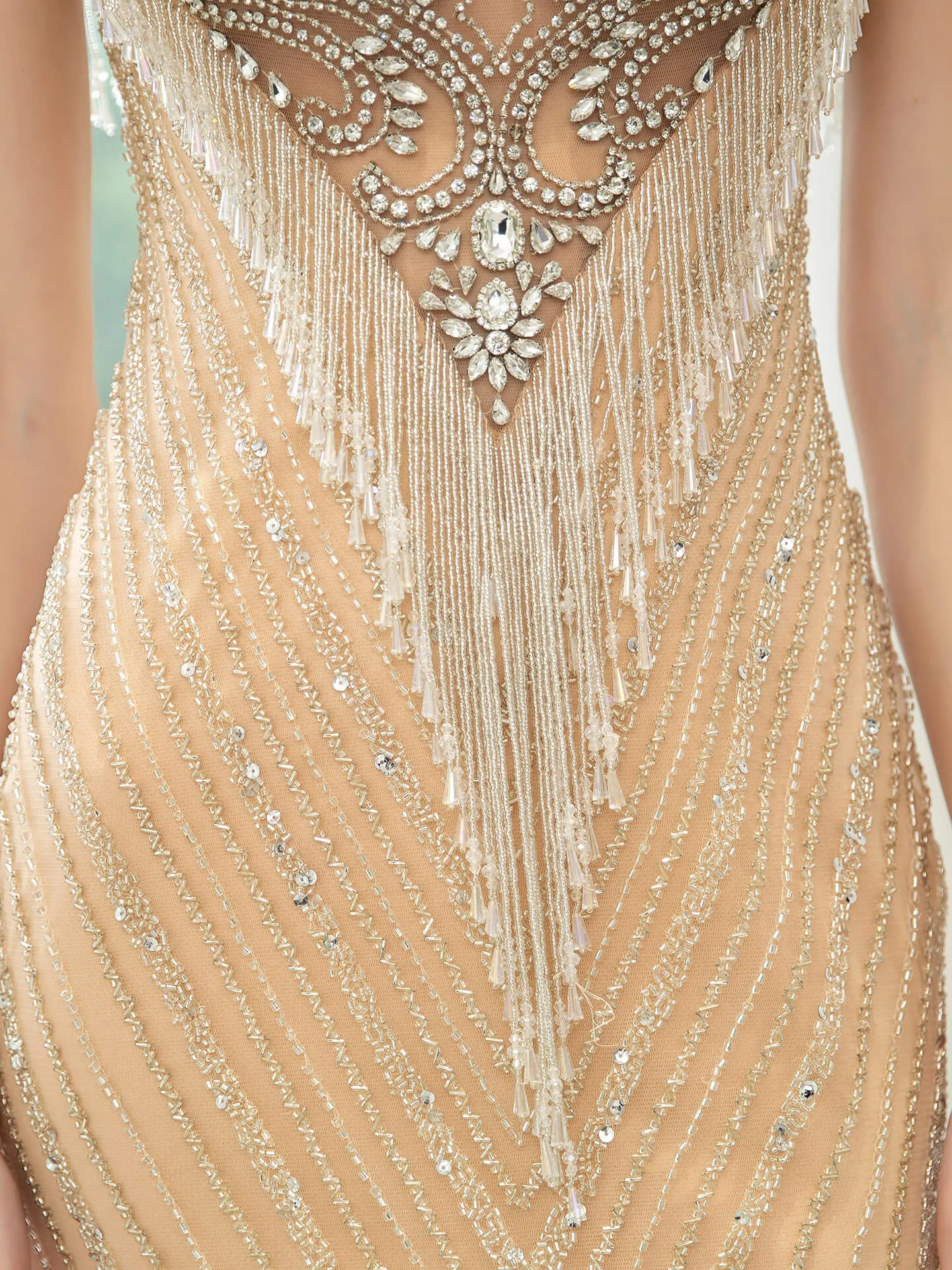 Roycebridal Roycebridal Mermaid / Trumpet Beaded Luxurious Sexy Formal Evening Dresses Sleeveless Floor Length Prom Dresses