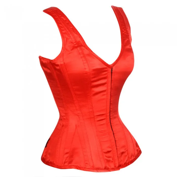 Ryker Satin Shoulder Straps Overbust Steel Boned Corset