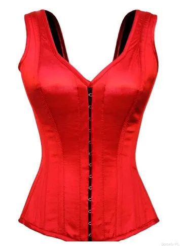 Ryker Satin Shoulder Straps Overbust Steel Boned Corset