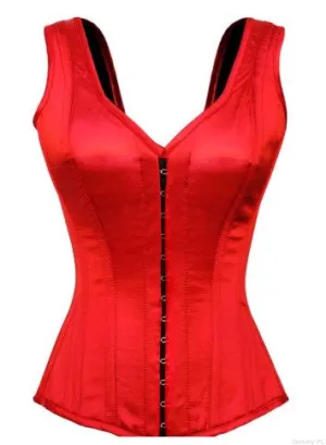 Ryker Satin Shoulder Straps Overbust Steel Boned Corset
