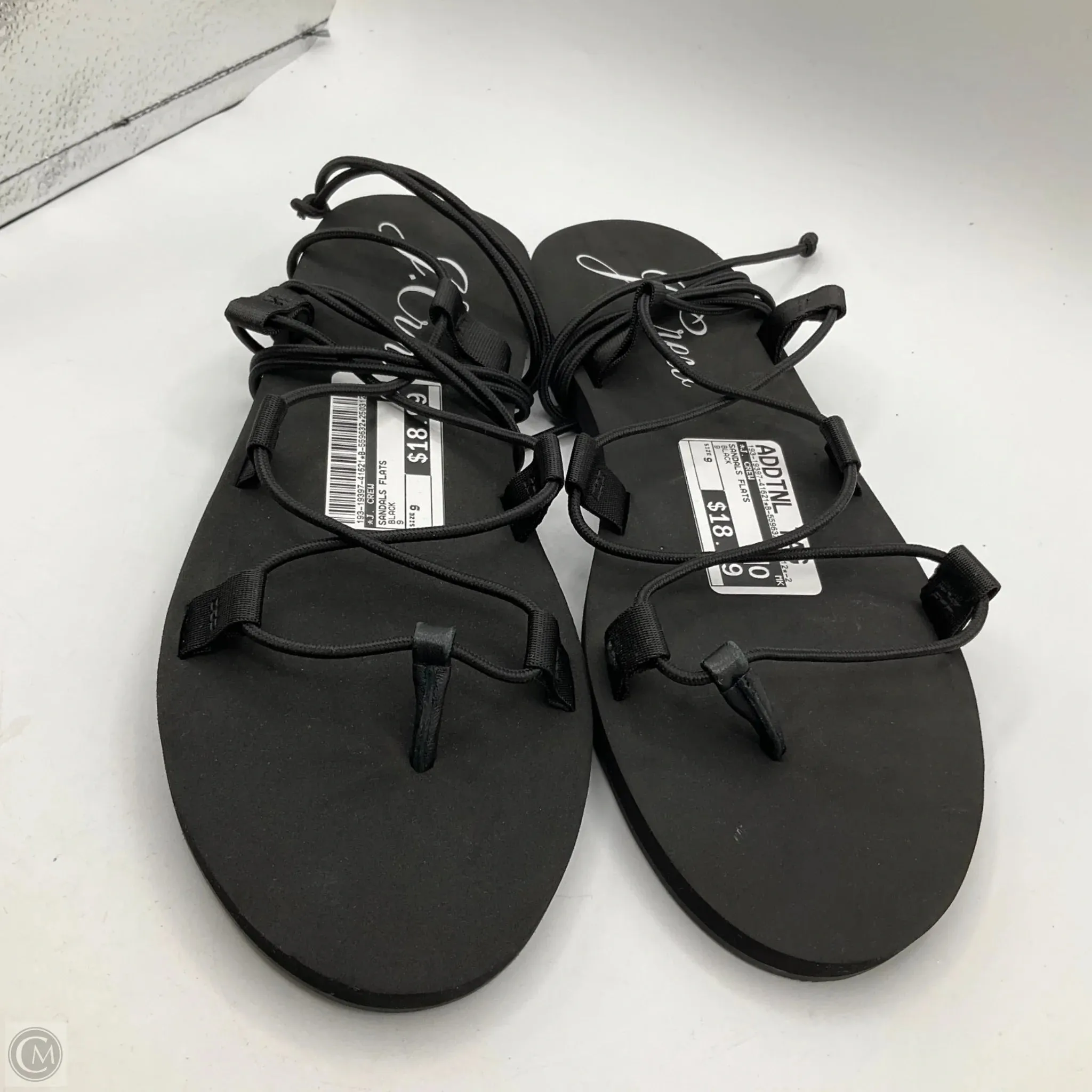 Sandals Flats By J. Crew In Black, Size: 9