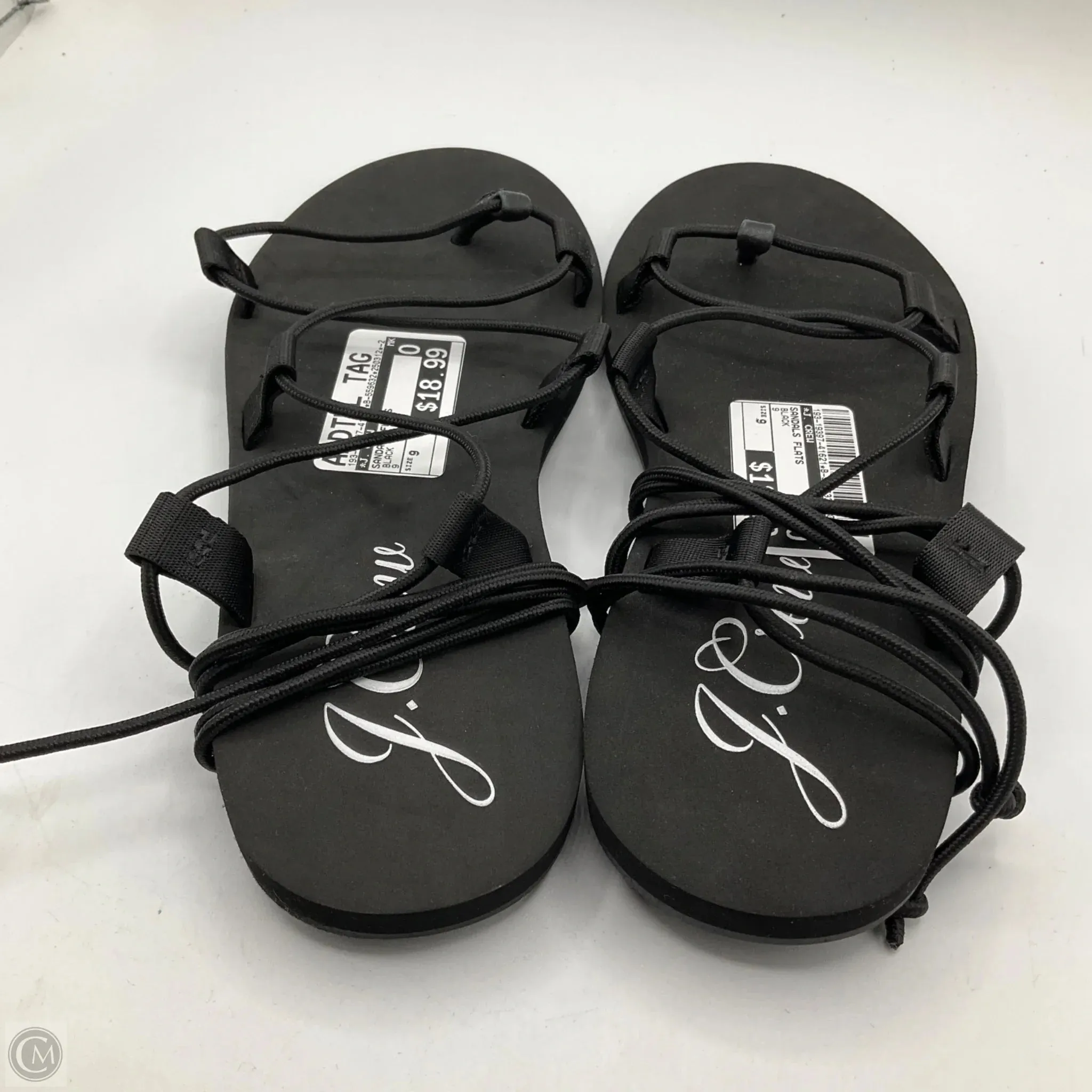Sandals Flats By J. Crew In Black, Size: 9