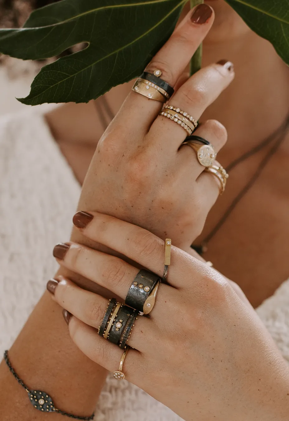 Scattered Dot Stacking Ring