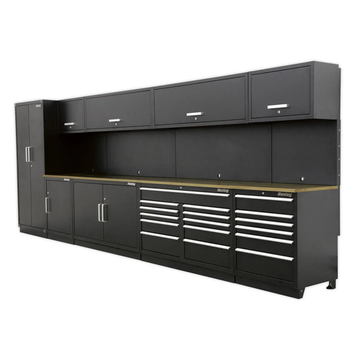 Sealey Premier Premier 5.6m Storage System - Oak Worktop