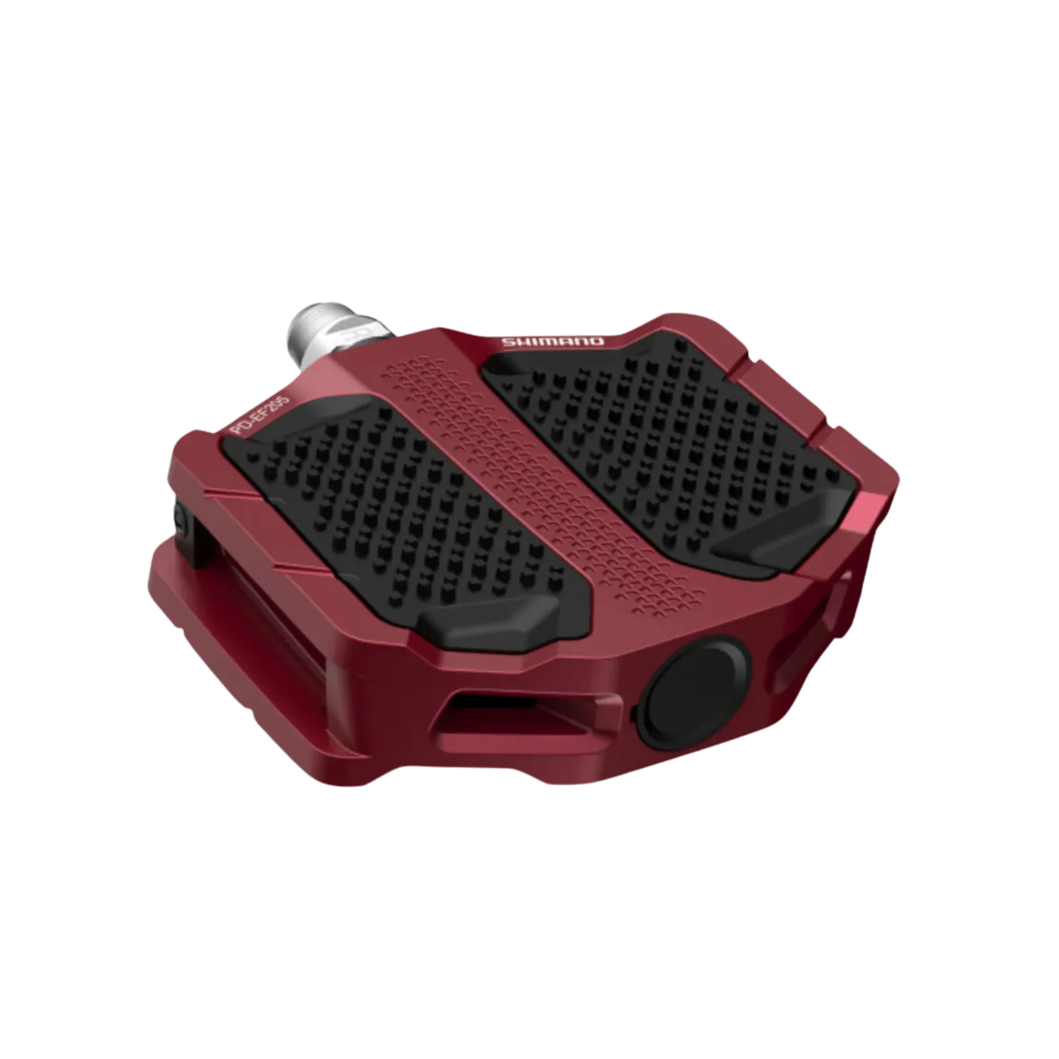 Shimano Pd-Ef205 Flat Platform Pedals Red E-bike/Trekking/Urban w/Resin Plate