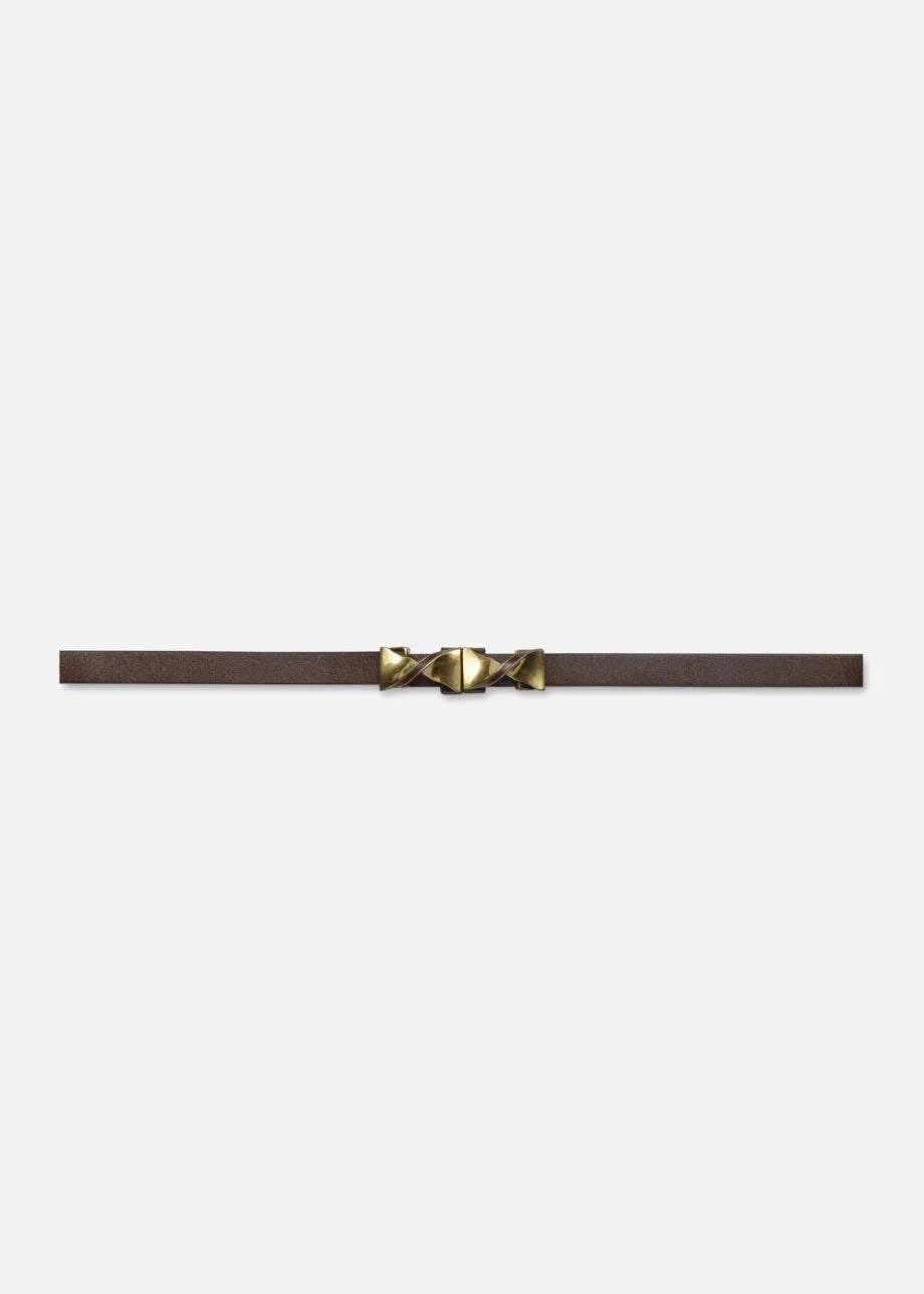 Simple Farfalle Belt (Chocolate)