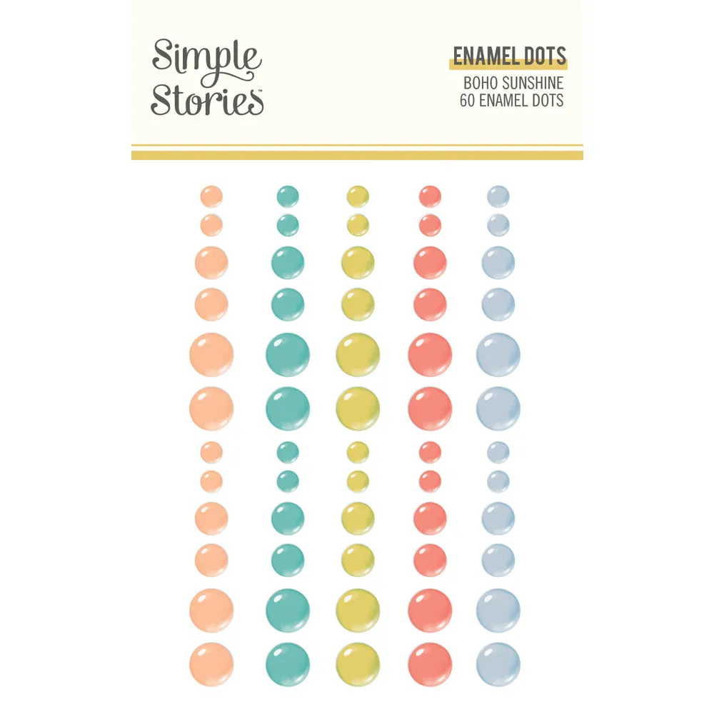 Simple Stories - Boho Sunshine - Enamel Dots