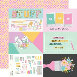 Simple Stories -Crafty Things - 12x12 Single Sheet - 4x6 Elements