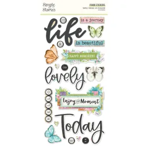 Simple Stories - Foam Stickers, Simple Vintage Life in Bloom