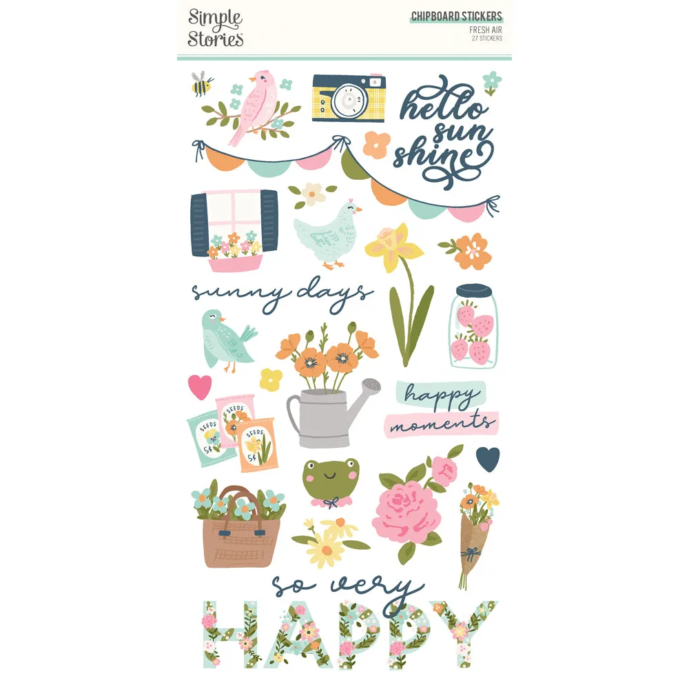 Simple Stories - Fresh Air - 6x12 Chipboard