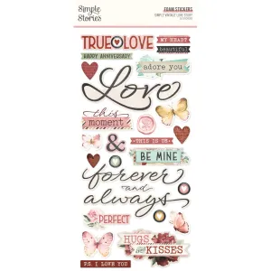 Simple Stories - Simple Vintage Love Story - Foam Stickers