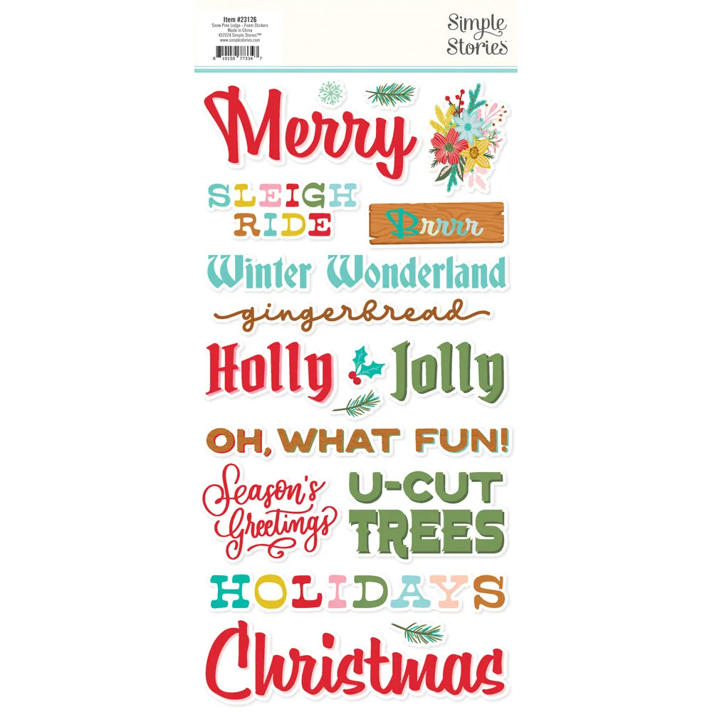Simple Stories - Snow Pine Lodge - Foam Stickers