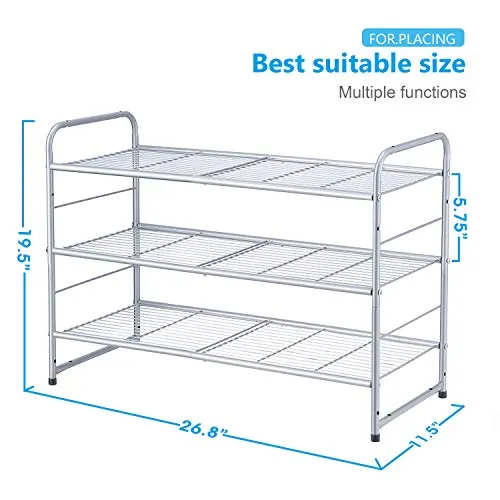 Simple Trending 3-Tier Expandable Shoe Rack