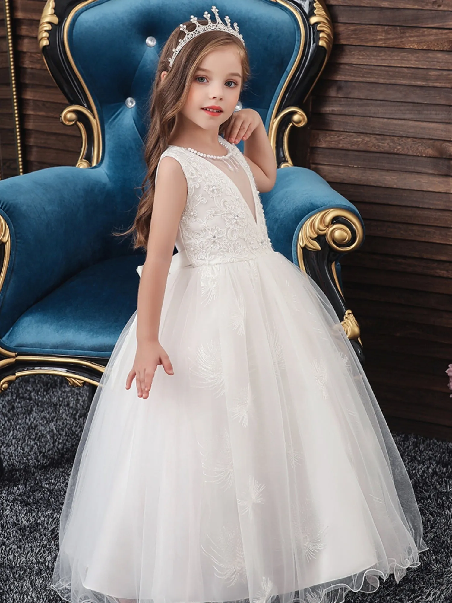 Sleeveless Princess Dress for Baby Girls