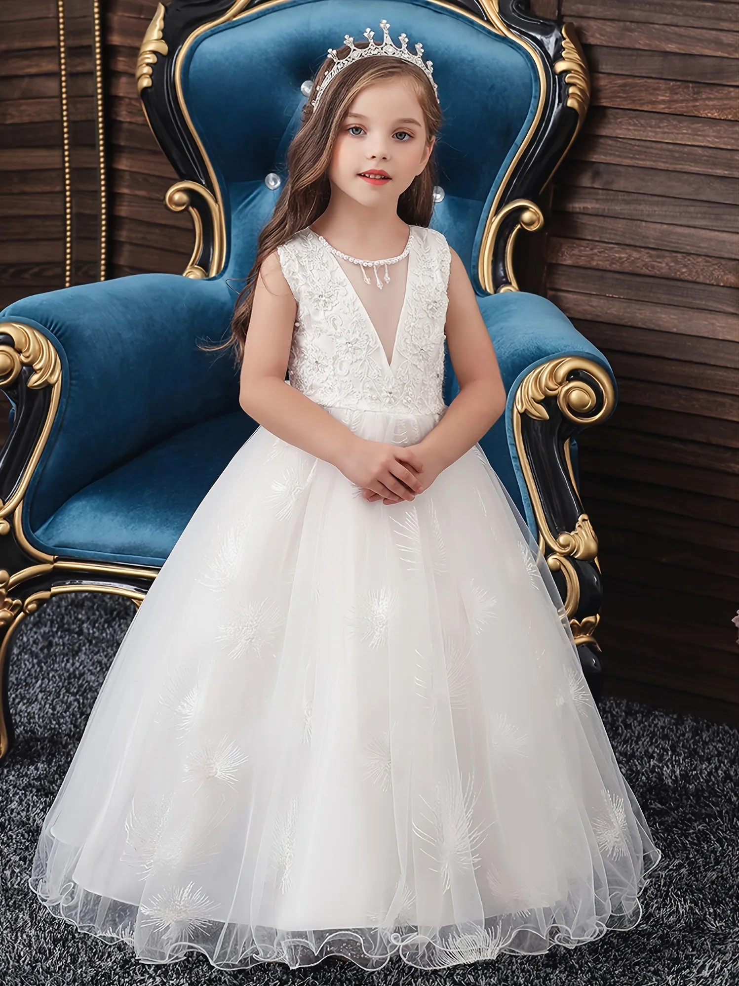 Sleeveless Princess Dress for Baby Girls