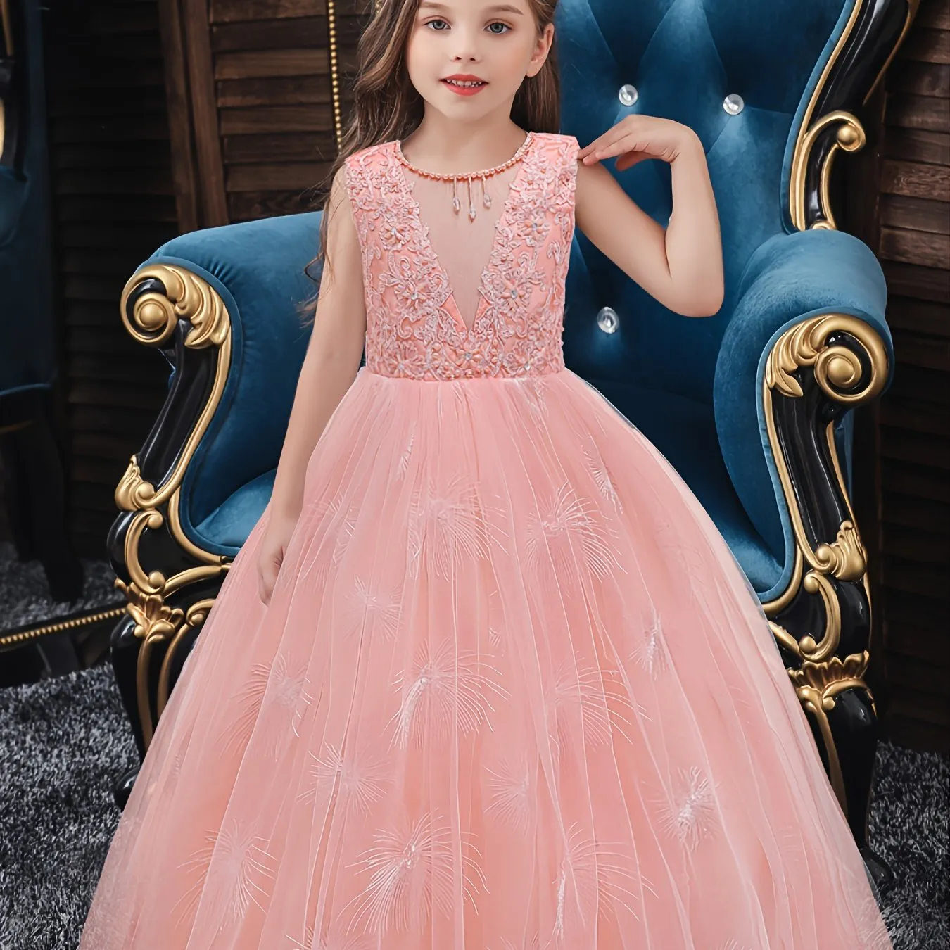Sleeveless Princess Dress for Baby Girls