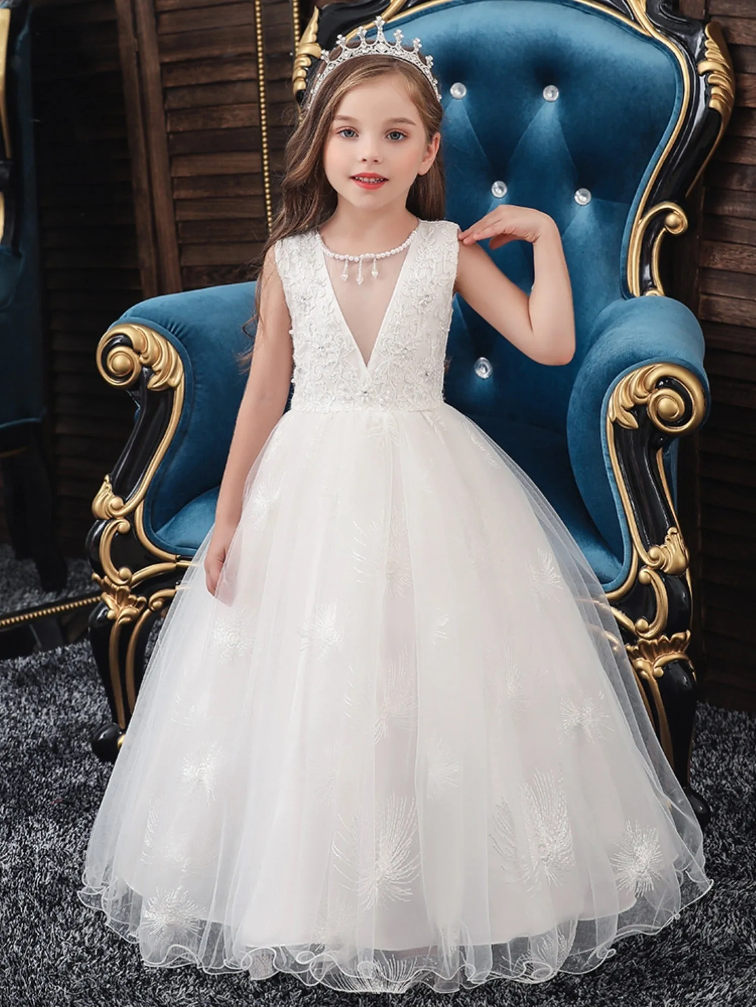 Sleeveless Princess Dress for Baby Girls