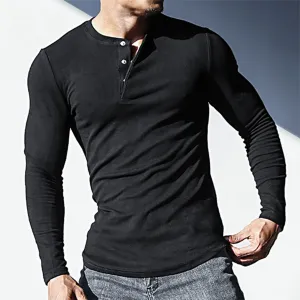 SOLID COLOR OBLIQUE COLLAR LONG SLEEVE T-SHIRT