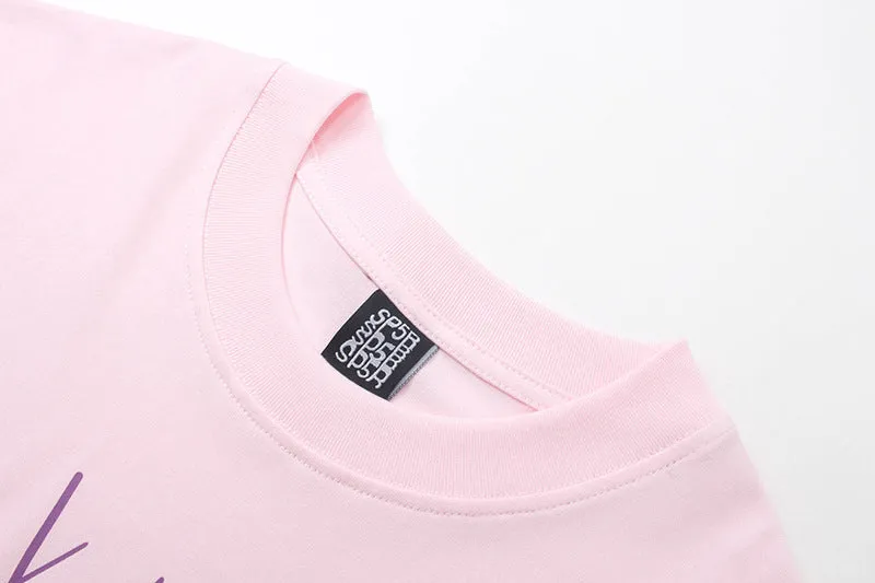Sp5der Atlanta Print T-Shirt Pink