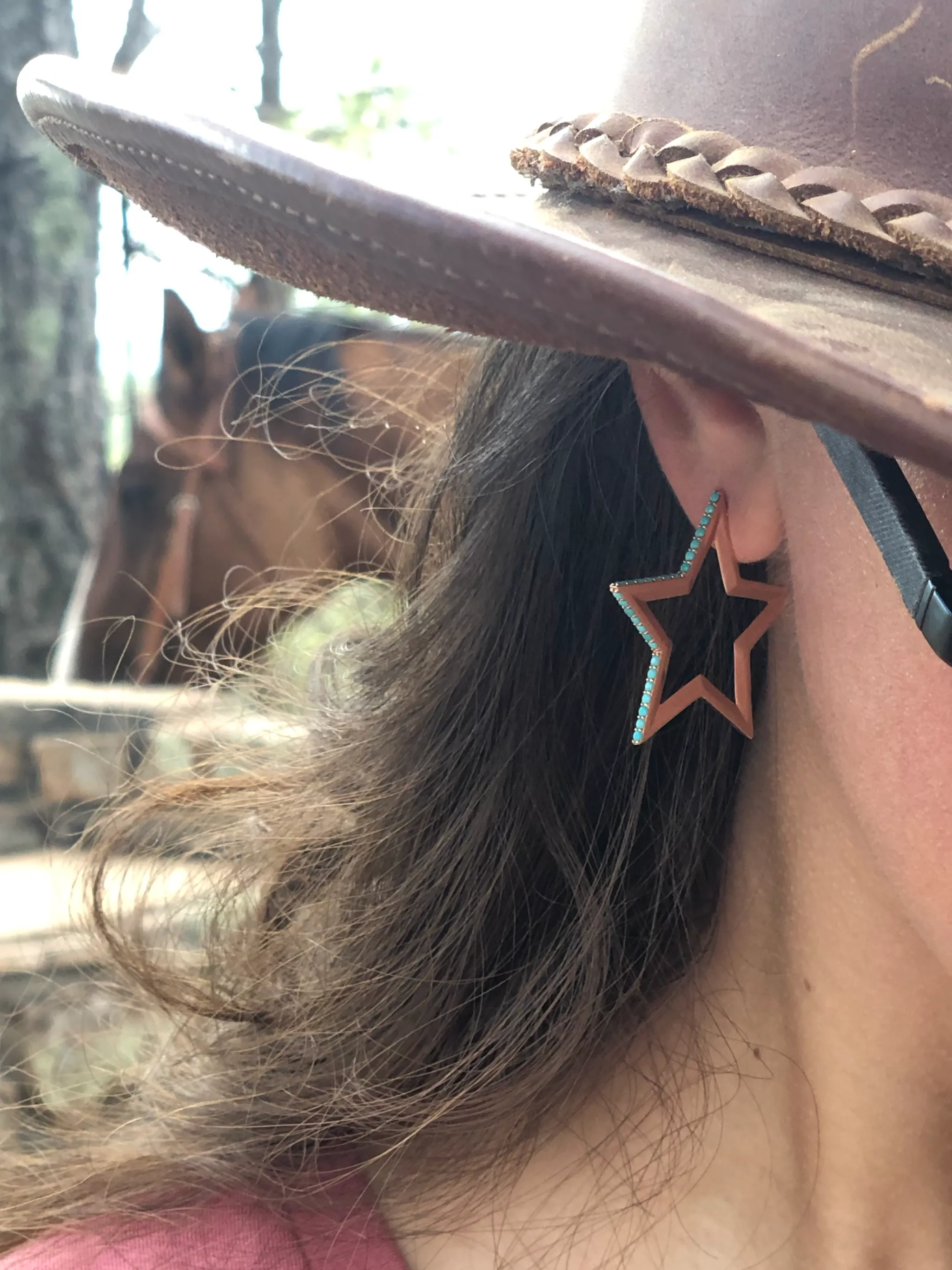 Star Hoop Earrings