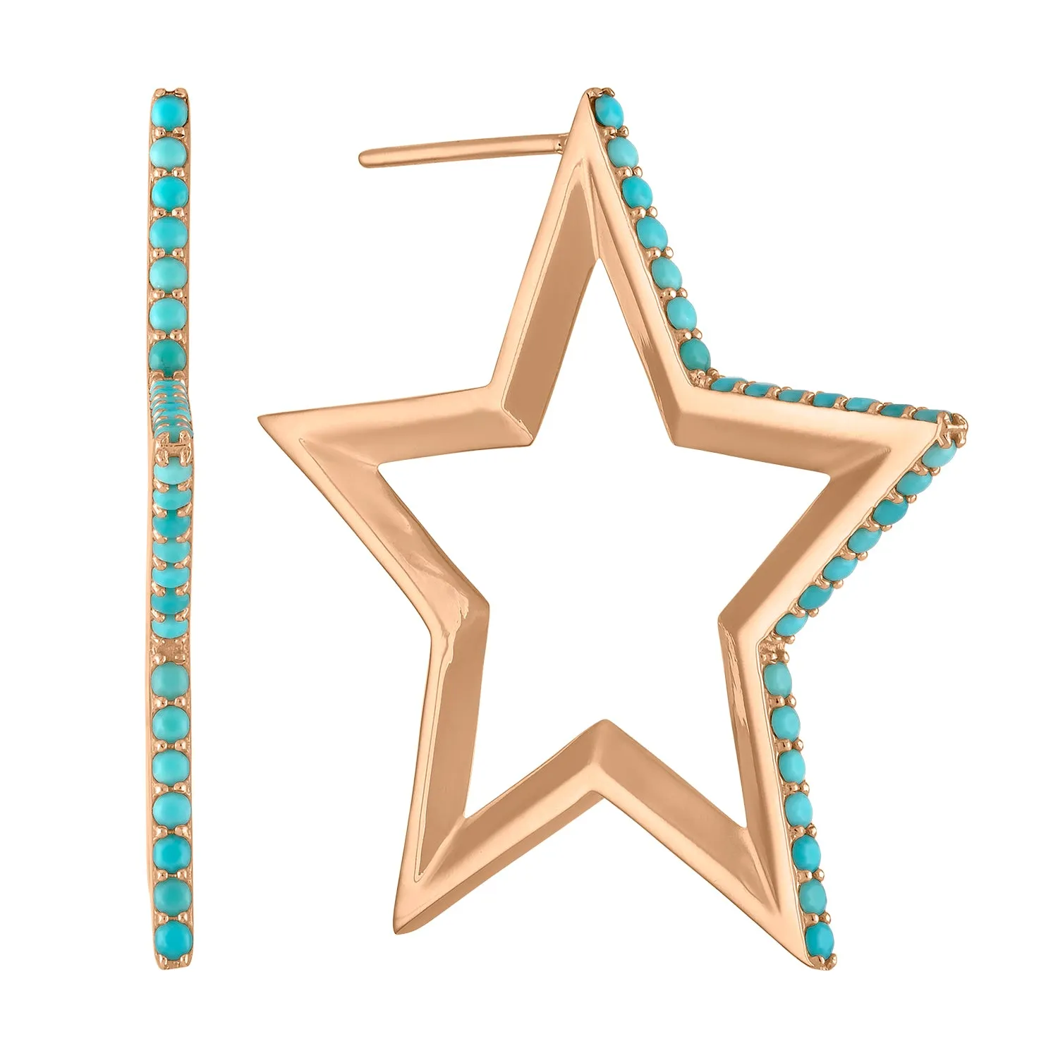Star Hoop Earrings
