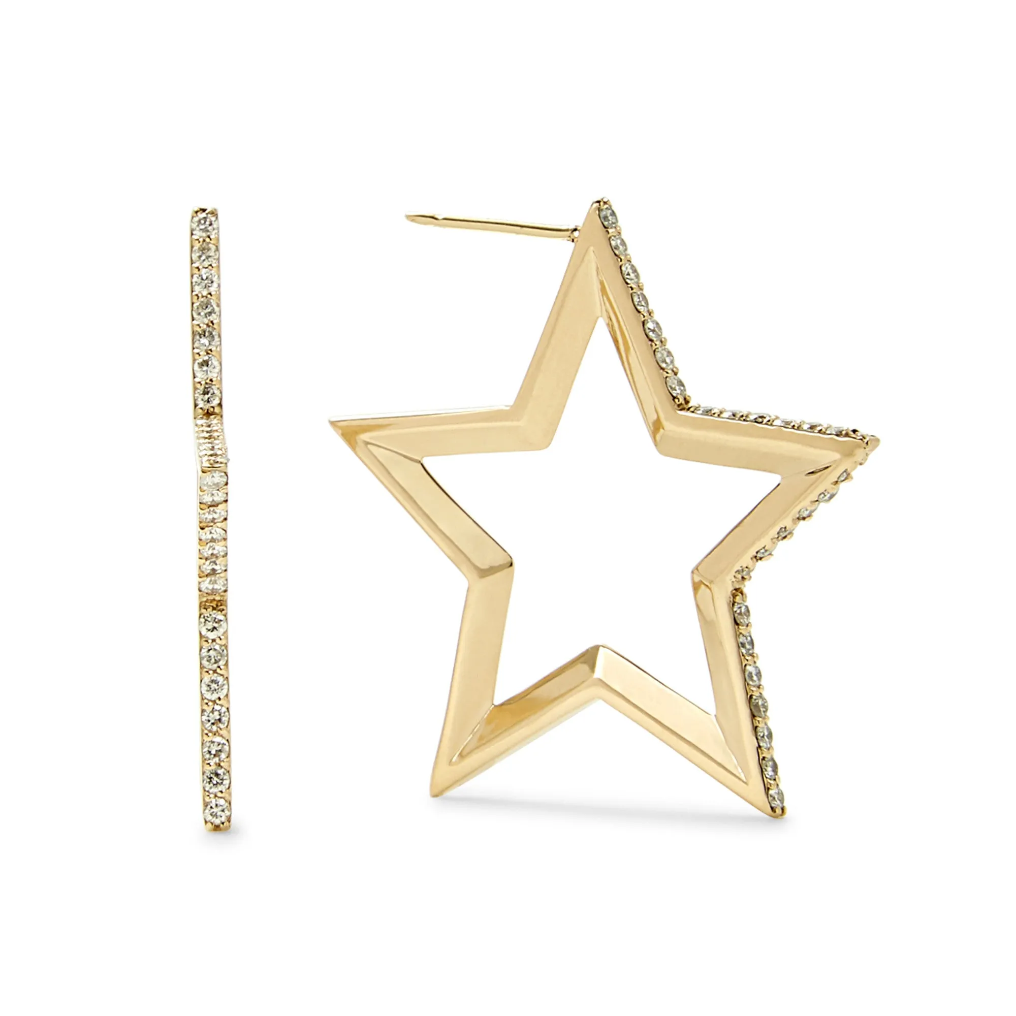 Star Hoop Earrings