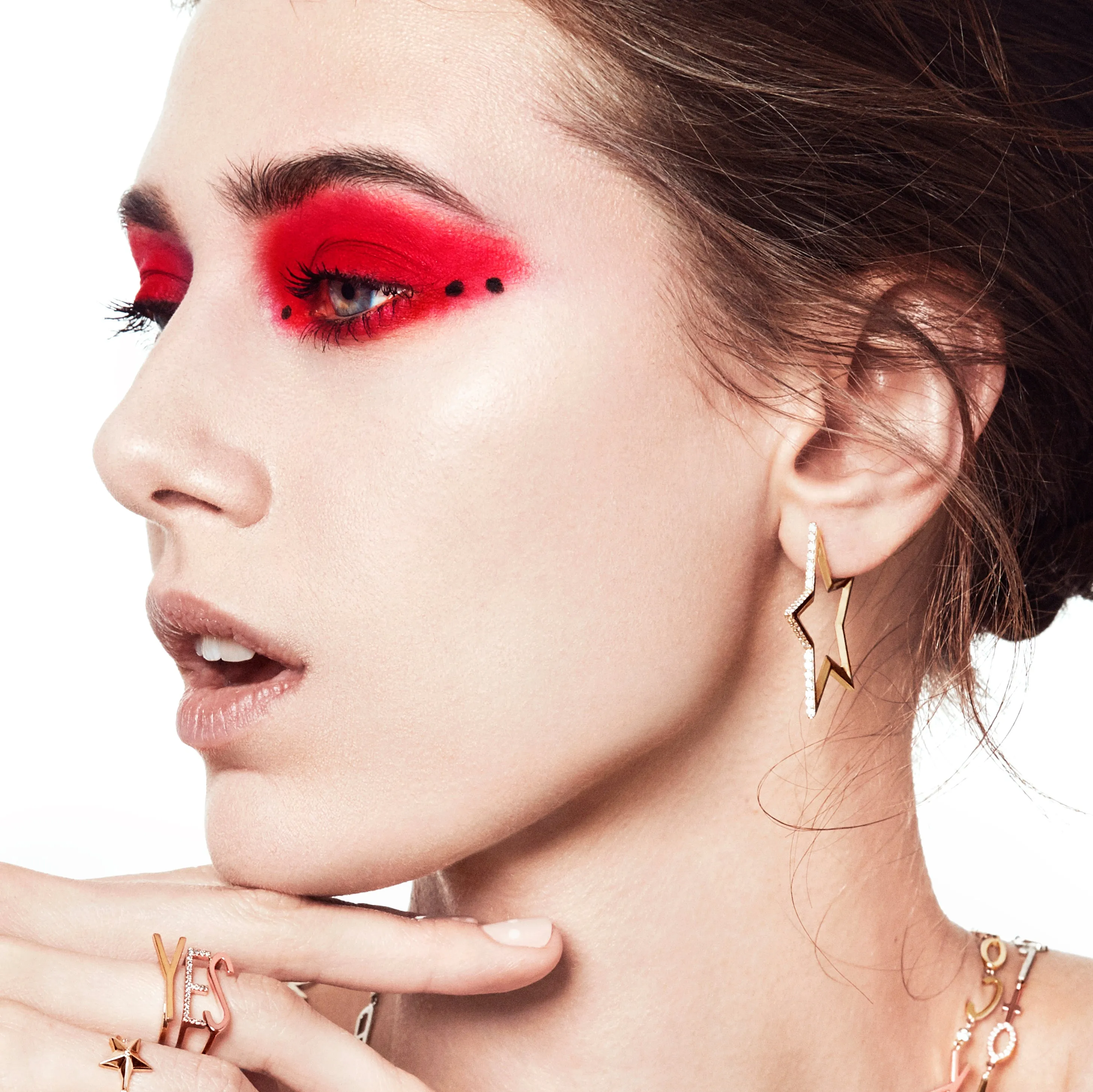Star Hoop Earrings