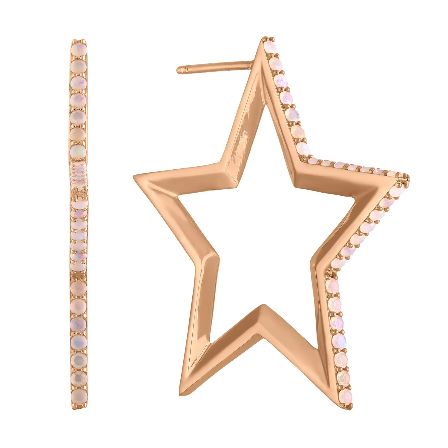 Star Hoop Earrings