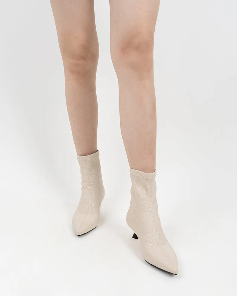 Stiletto Kitten Heel Pointed Toe Ankle Boots