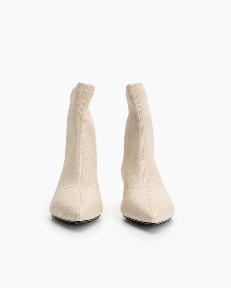 Stiletto Kitten Heel Pointed Toe Ankle Boots