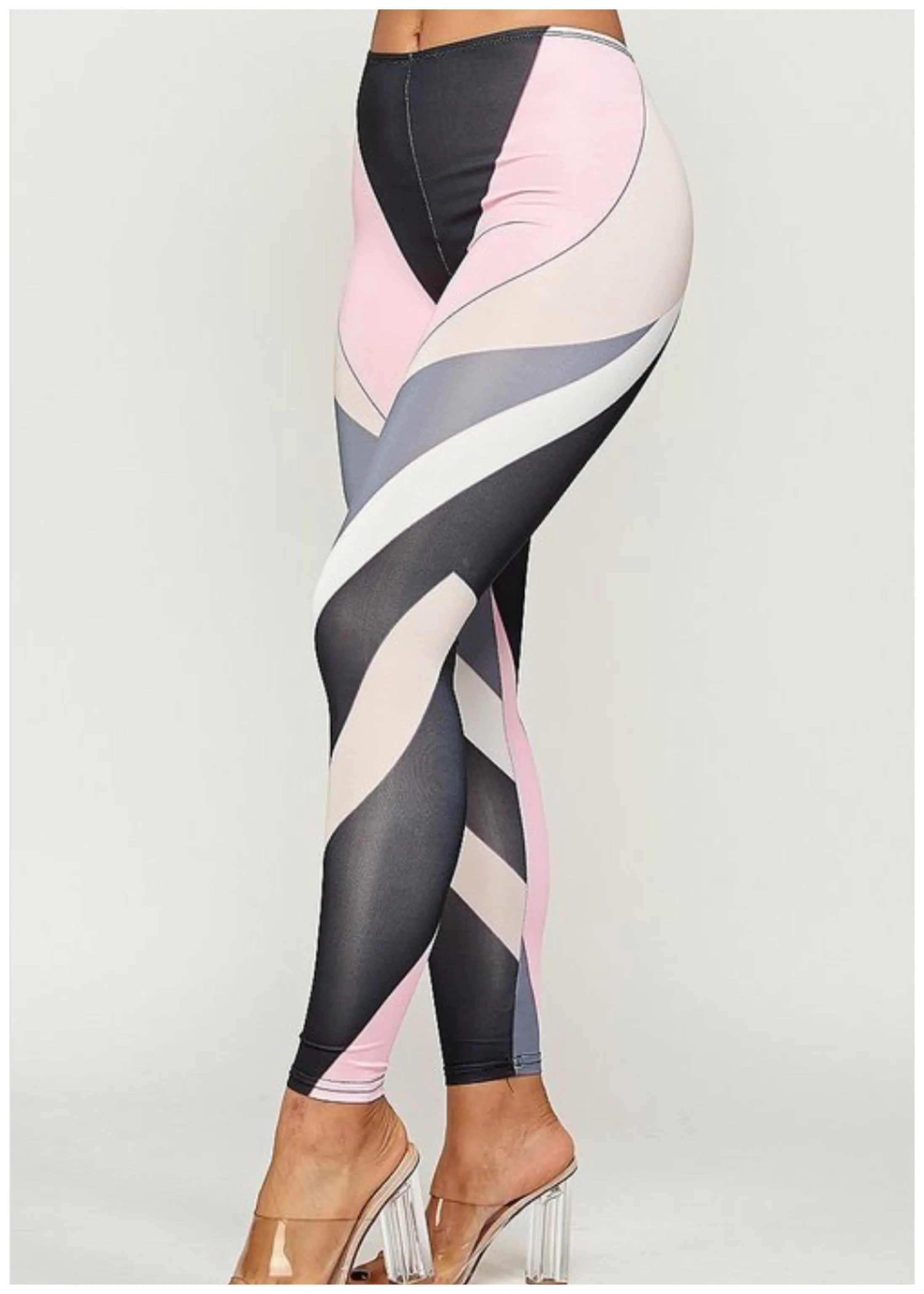 Swirls of Around Graphic Print Leggings