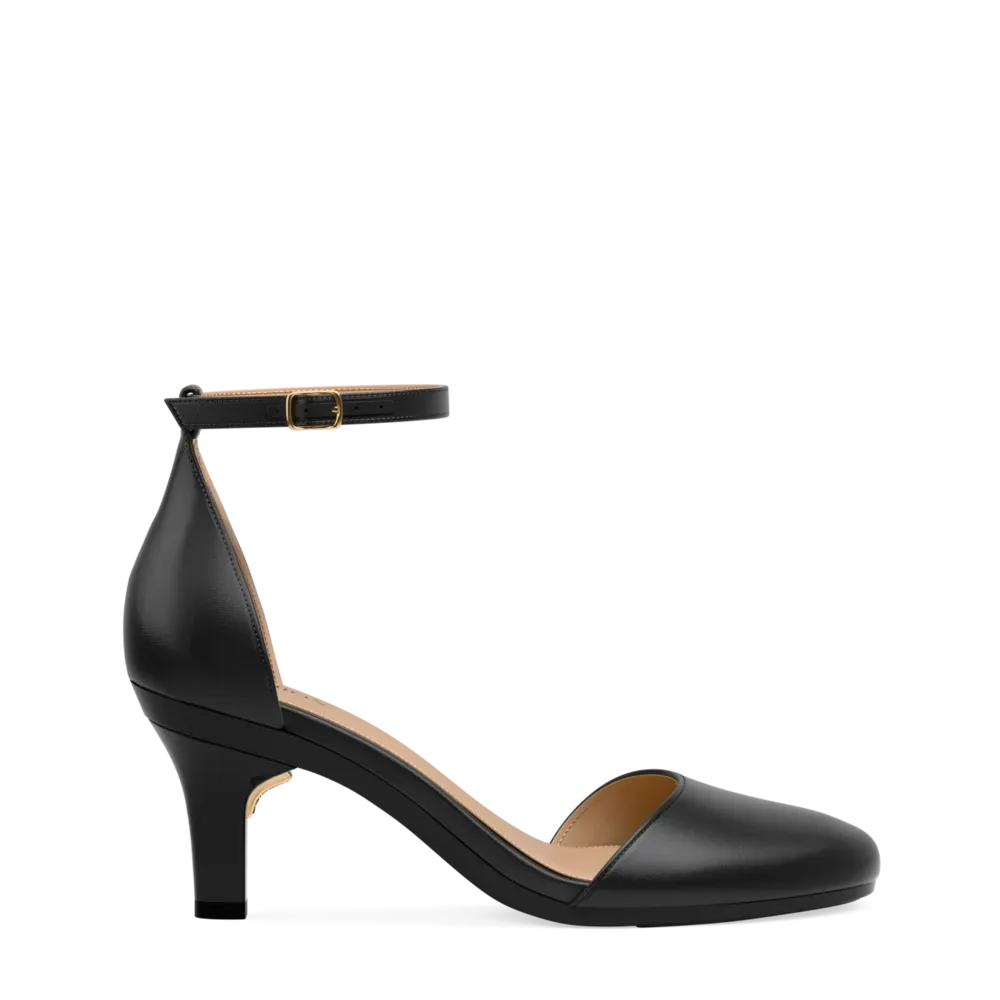 The Jocelyn - Coal Satin 3 Stiletto - FINAL SALE