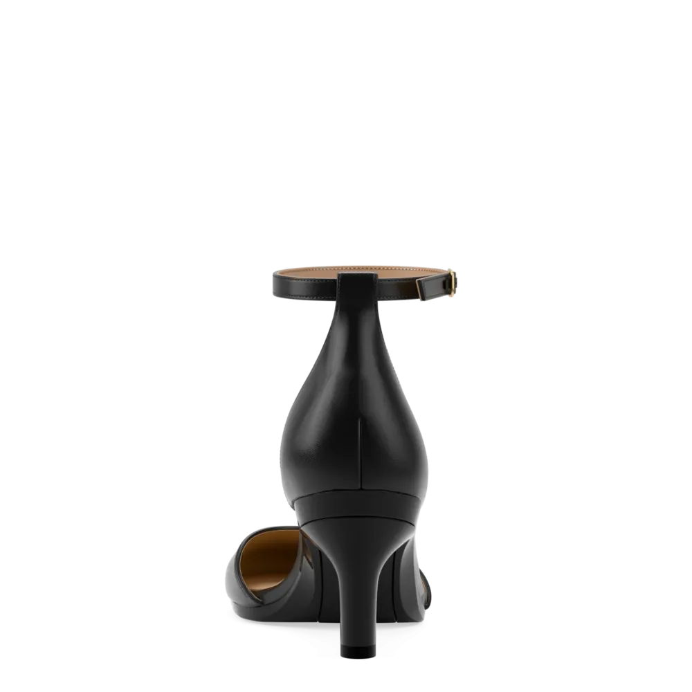 The Jocelyn - Coal Satin 3 Stiletto - FINAL SALE