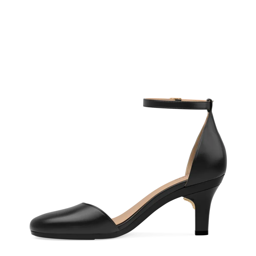 The Jocelyn - Coal Satin 3 Stiletto - FINAL SALE