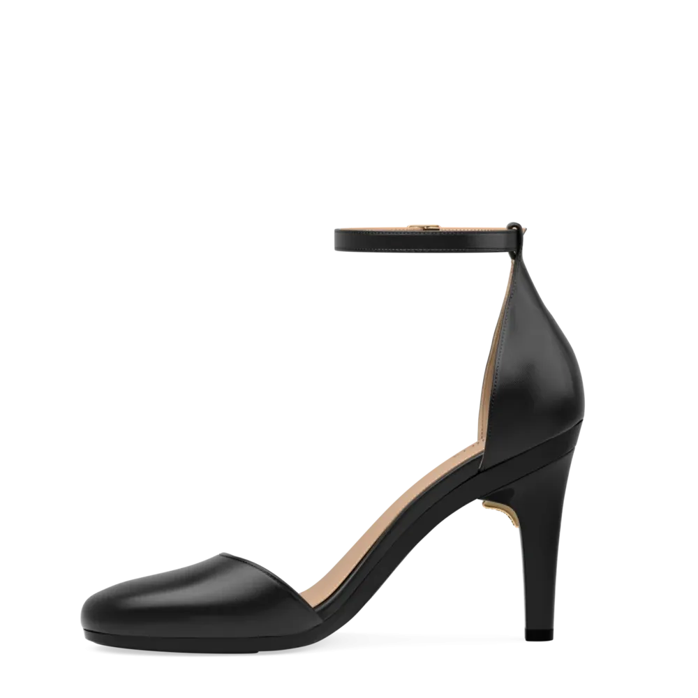 The Jocelyn - Coal Satin 4 Stiletto - FINAL SALE
