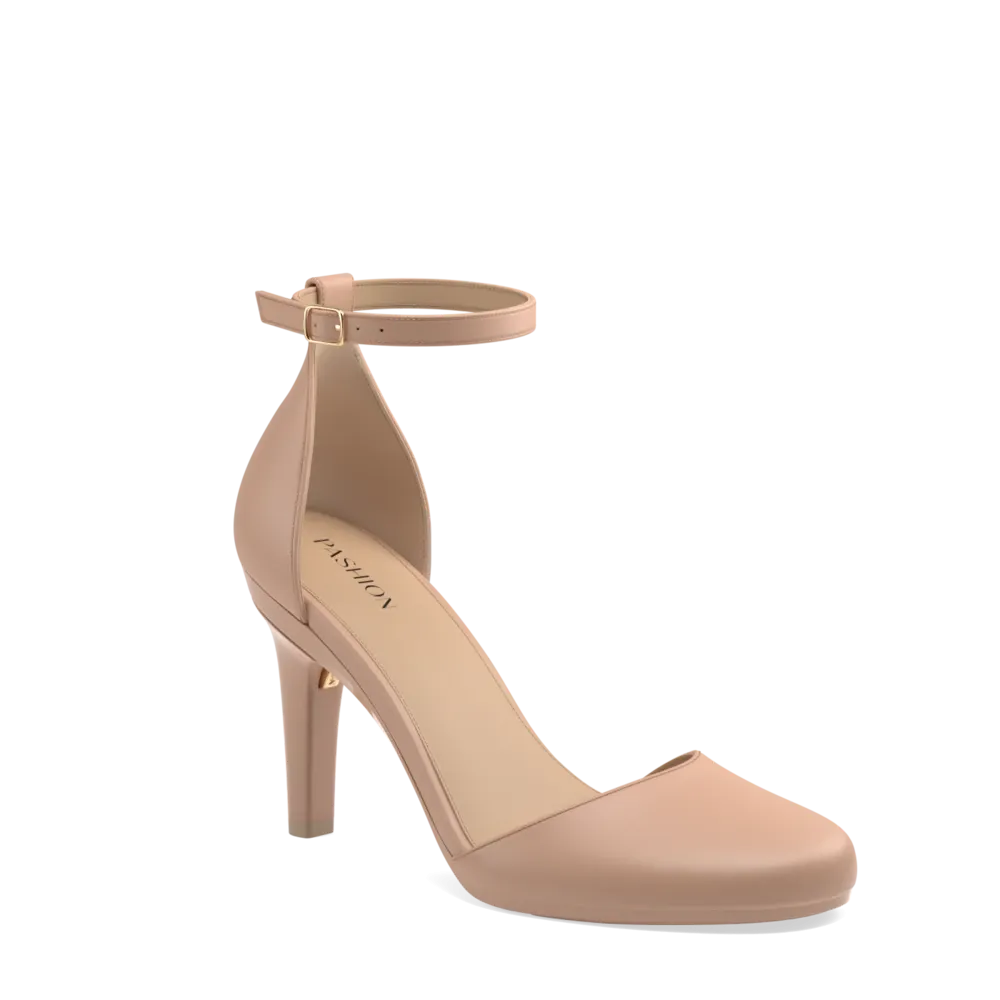 The Jocelyn - Latte Leather 4 Stiletto - FINAL SALE