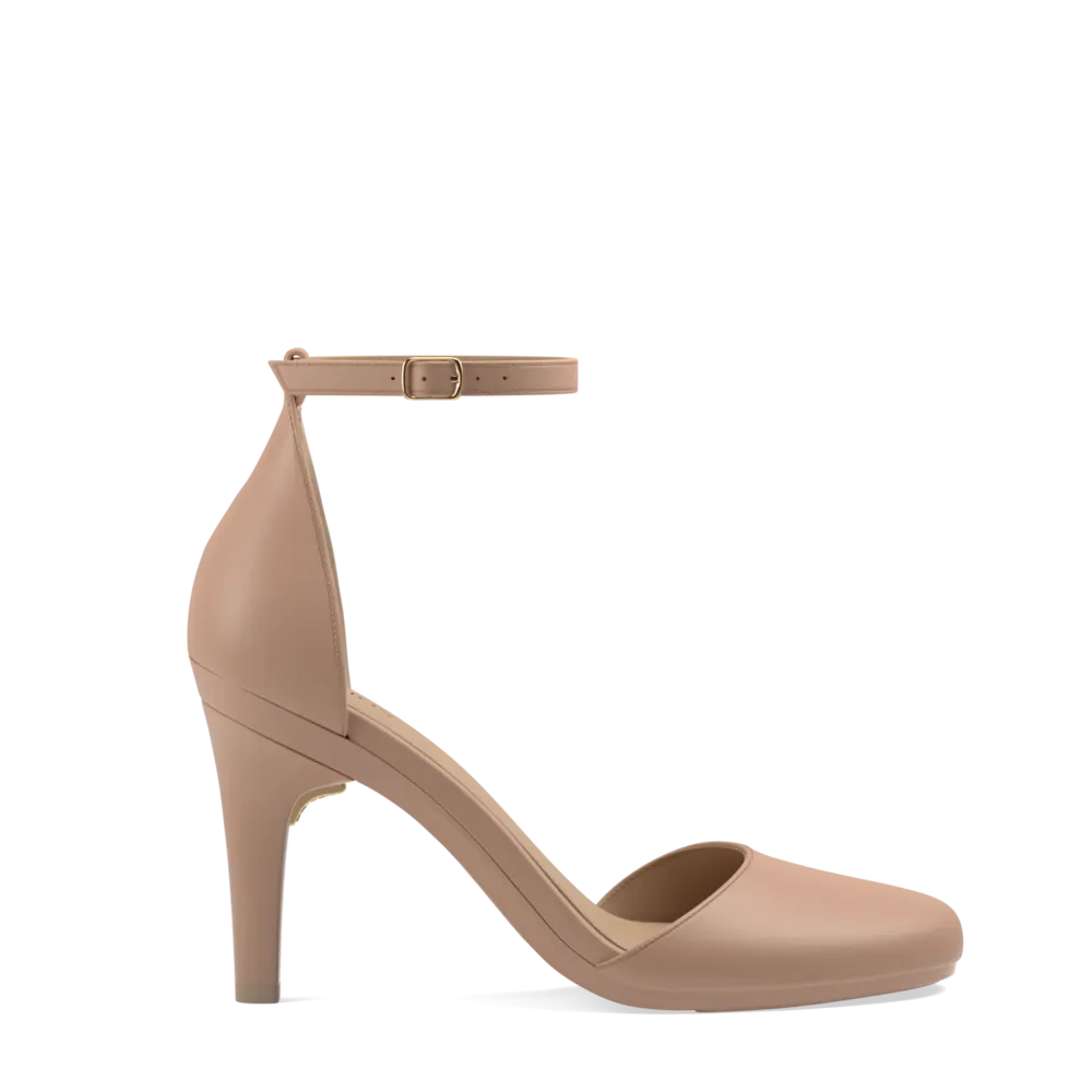 The Jocelyn - Latte Leather 4 Stiletto - FINAL SALE