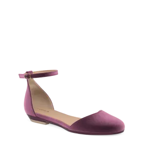 The Jocelyn - Sugar Plum Velvet Flat - FINAL SALE