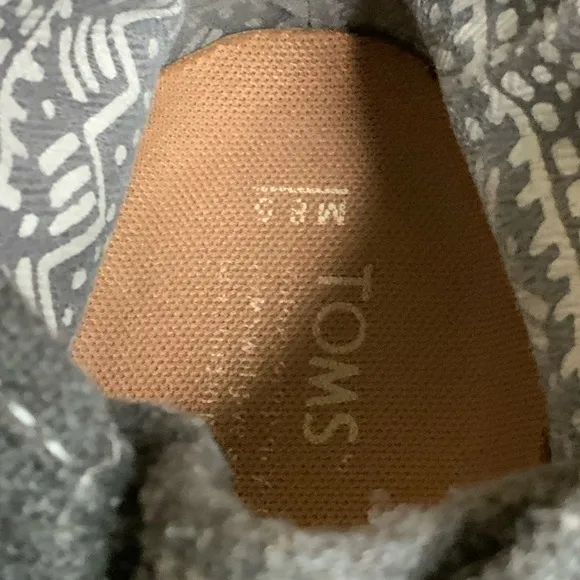 Toms Cordova Boots Grey wool black Leather lace up SZ 8.5