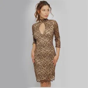 Turtleneck Lace Dress