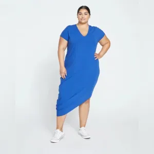 Universal Standard Blue V-Neck Maxi Dress