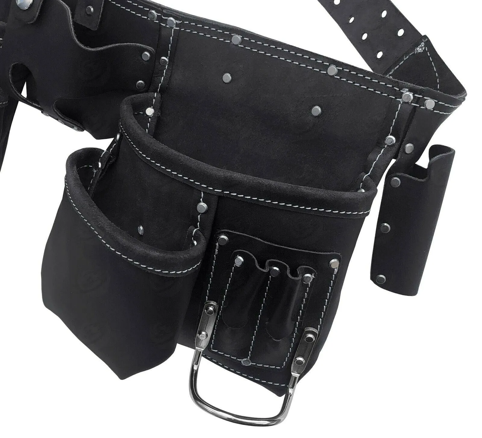 US PRO 11 POCKET DOUBLE LEATHER WORK BELT